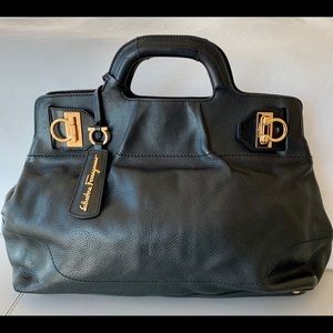 Salvatore Ferragamo Black Leather Bag